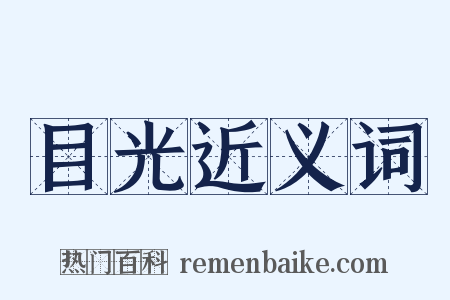 目光近义词是什么意思的图片
